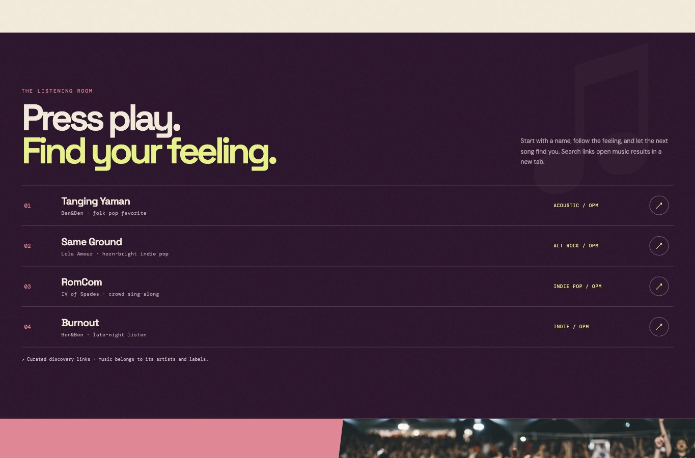 Harana Sessions website screenshot — 02 · HIGHLIGHTS