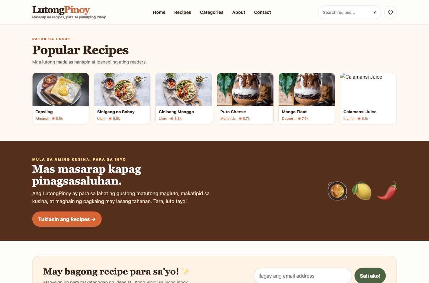 LutongPinoy website screenshot — 03 · MORE TO EXPLORE