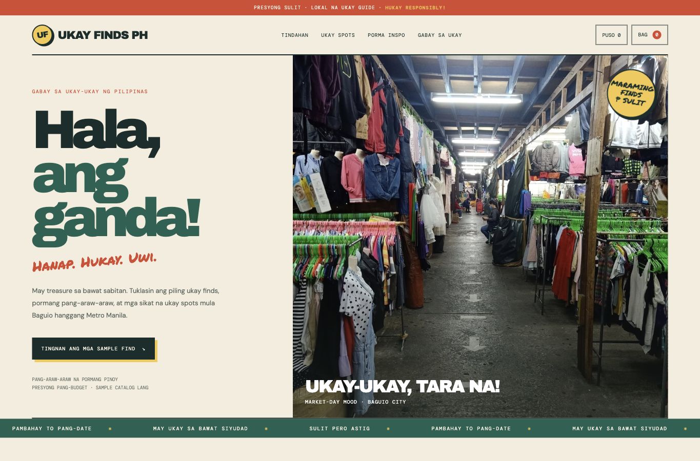 Ukay Finds PH website screenshot — 01 · HERO