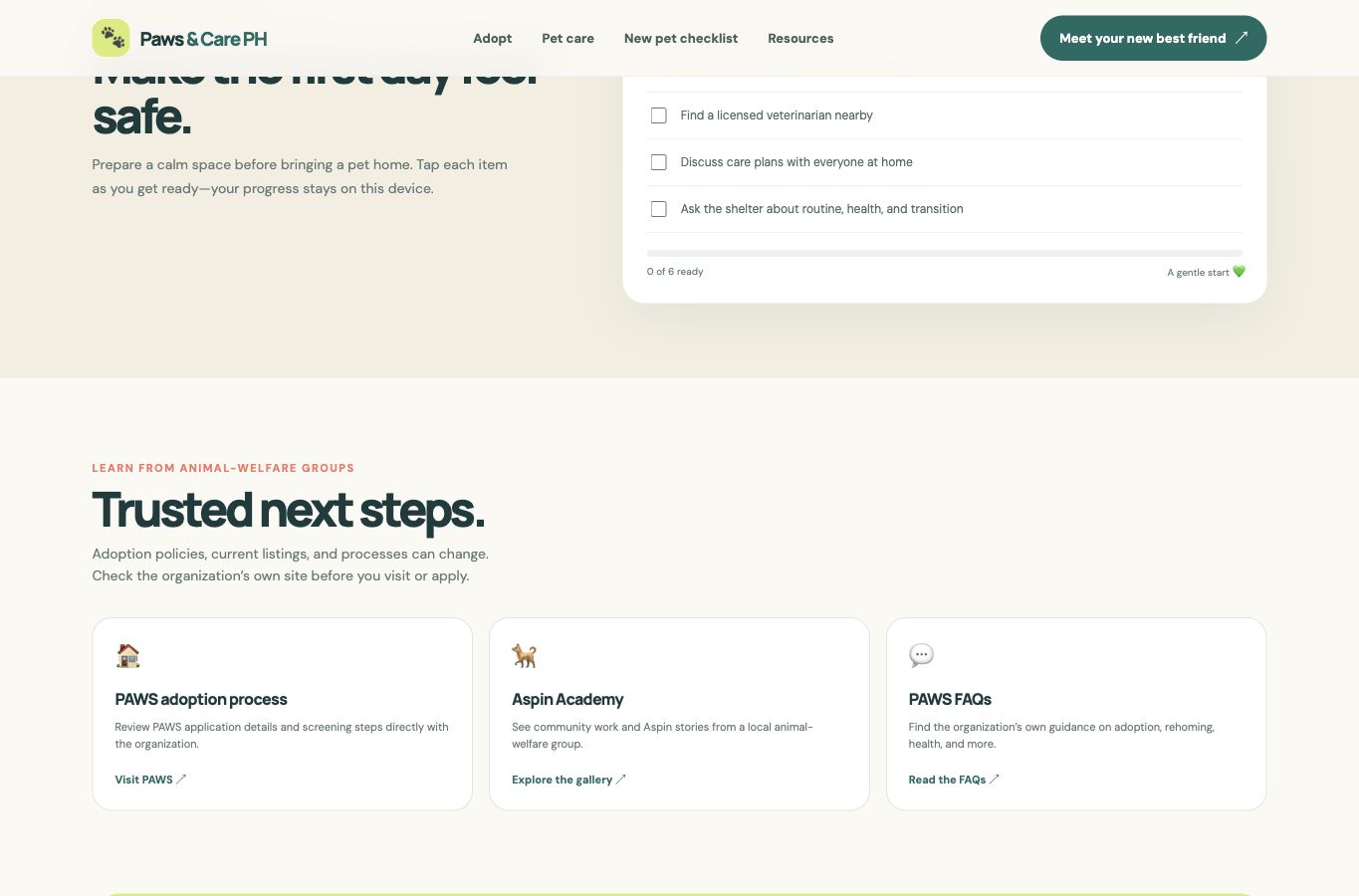 Paws & Care PH website screenshot — 03 · MORE TO EXPLORE